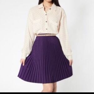 American Apparel Pleated Purple Skirt